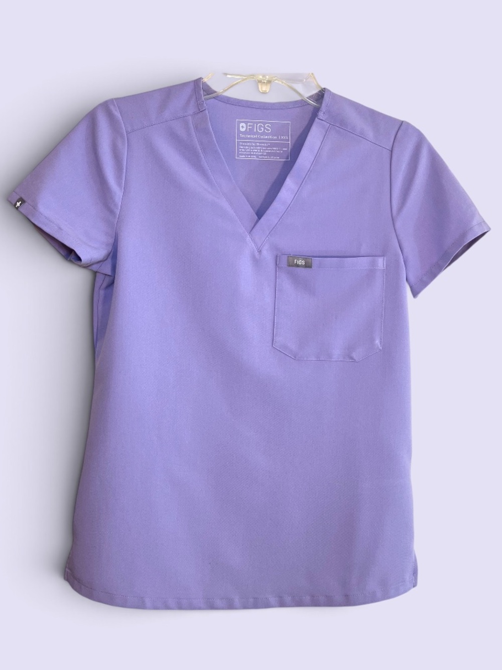Figs Catarina Lavender Dew (#3323) Scrub Top Size XXS